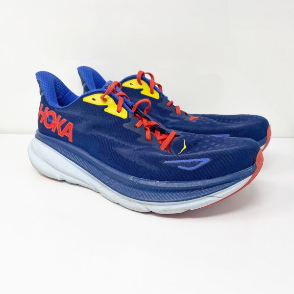 Hoka One One Mens Clifton 9 1127895 BBDGB Blue Running Shoes Sneakers Size 12 D Discount