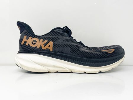 Hoka One One Womens Clifton 9 1127896 BCPPR Black Running Shoes Sneakers Sz 10 B Sale