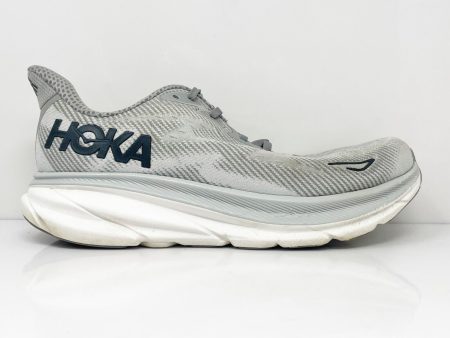 Hoka One One Mens Clifton 9 1132210 HMBC Gray Running Shoes Sneakers Sz 10.5 2E Cheap