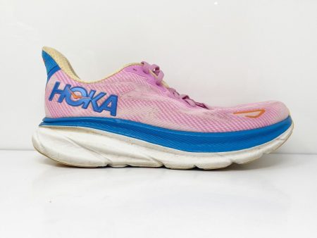 Hoka One One Womens Clifton 9 1127896 CSLC Pink Running Shoes Sneakers Size 9 B Online Sale