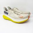 Hoka One One Mens Clifton 9 1127895 EPFR White Running Shoes Sneakers Sz 10.5 D Hot on Sale