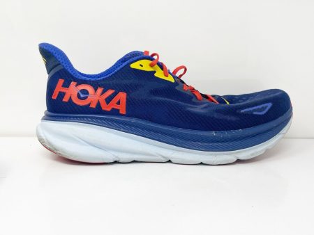 Hoka One One Mens Clifton 9 1127895 BBDGB Blue Running Shoes Sneakers Size 12 D Discount