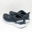 Hoka One One Mens Clifton 8 1119393 BWHT Black Running Shoes Sneakers Size 10 D on Sale