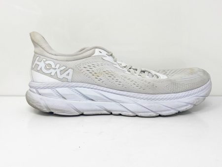 Hoka One One Mens Clifton 7 1110508 WWH White Running Shoes Sneakers Size 12 Discount