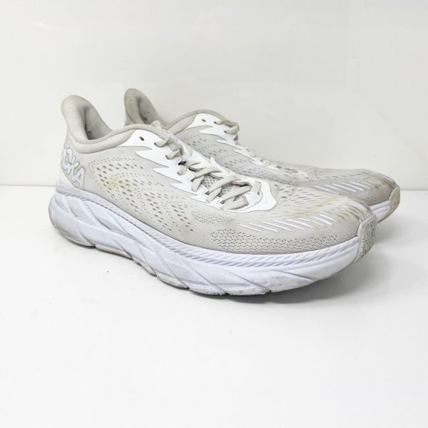 Hoka One One Mens Clifton 7 1110508 WWH White Running Shoes Sneakers Size 12 Discount