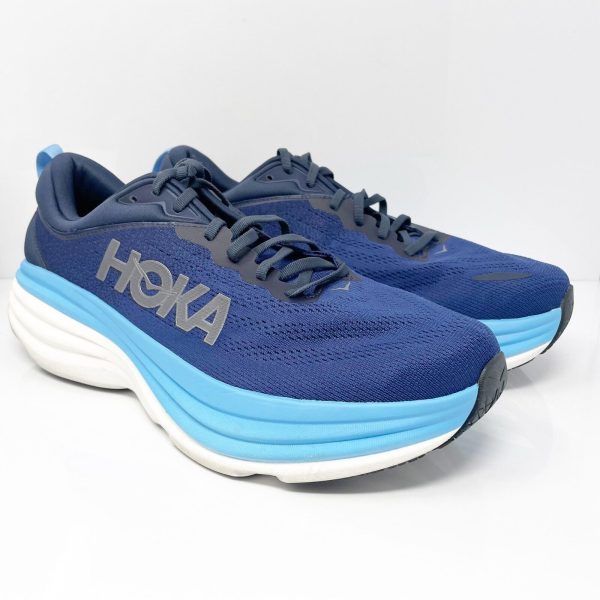 Hoka One One Mens Bondi 8 1123202 OSAA Blue Running Shoes Sneakers Size 13 D Discount