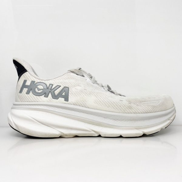 Hoka One One Mens Clifton 9 1127895 NCSW Gray Running Shoes Sneakers Size 11.5 D For Cheap