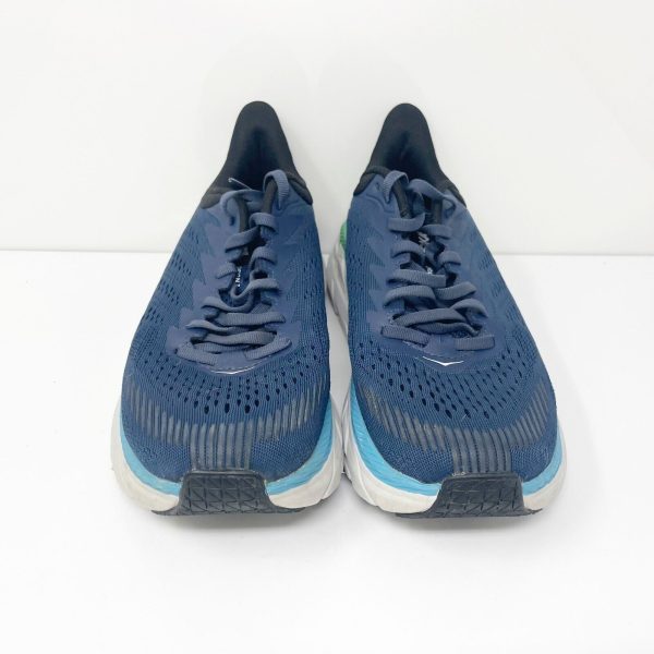 Hoka One One Mens Clifton 7 1110508 MOAN Blue Running Shoes Sneakers Size 8 Online