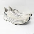 Hoka One One Mens Clifton 9 1127895 NCSW White Running Shoes Sneakers Size 12 D on Sale