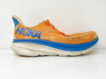 Hoka One One Mens Clifton 9 1127895 VOIM Orange Running Shoes Sneakers Size 11 D For Discount