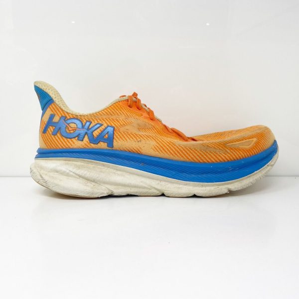 Hoka One One Mens Clifton 9 1127895 VOIM Orange Running Shoes Sneakers Size 11 D For Discount