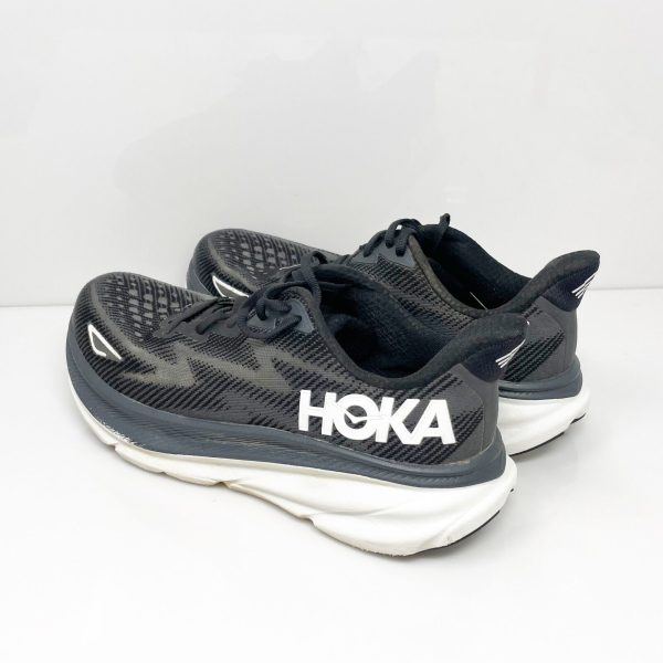 Hoka One One Mens Clifton 9 1127895 BWHT Black Running Shoes Sneakers Size 9.5 D Discount