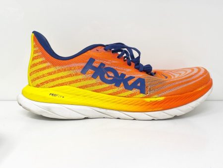 Hoka One One Mens Mach 5 1127893 FDND Orange Running Shoes Sneakers Size 12 D Online Sale