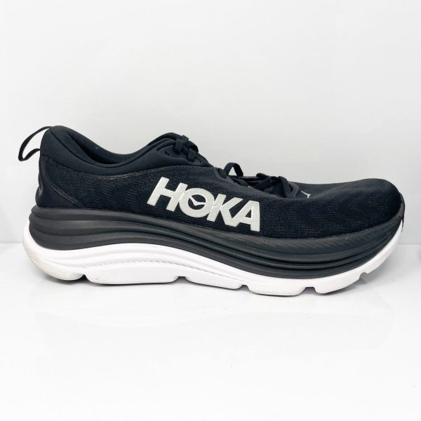 Hoka One One Mens Gaviota 5 1127929 BWHT Black Running Shoes Sneakers Size 11.5D Fashion