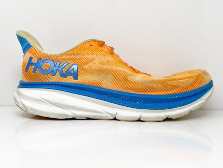 Hoka One One Mens Clifton 9 1127895 VOIM Orange Running Shoes Sneakers Size 13 D Fashion