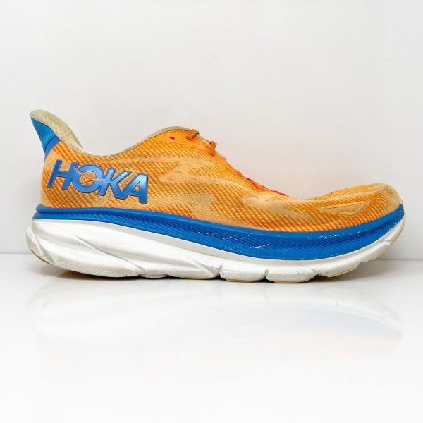 Hoka One One Mens Clifton 9 1127895 VOIM Orange Running Shoes Sneakers Size 13 D Fashion