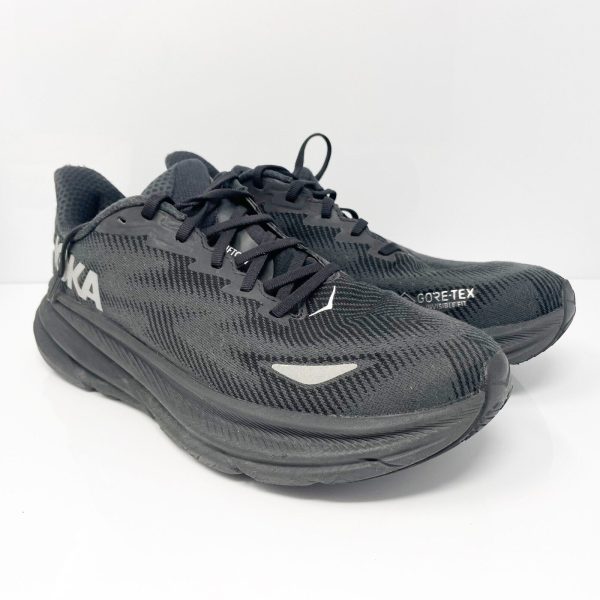 Hoka One One Mens Clifton 9 GTX 1141470 BBLC Black Running Shoes Sneakers Sz 10D For Discount