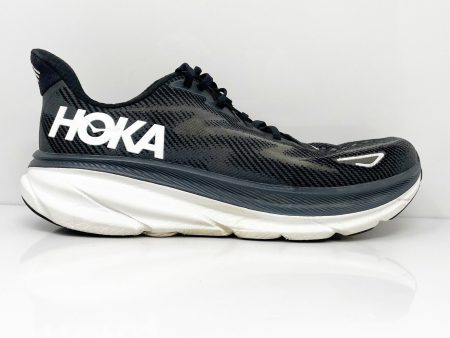 Hoka One One Mens Clifton 9 1127895 BWHT Black Running Shoes Sneakers Size 9.5 D Discount