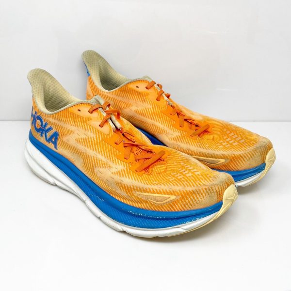 Hoka One One Mens Clifton 9 1127895 VOIM Orange Running Shoes Sneakers Size 13 D Fashion