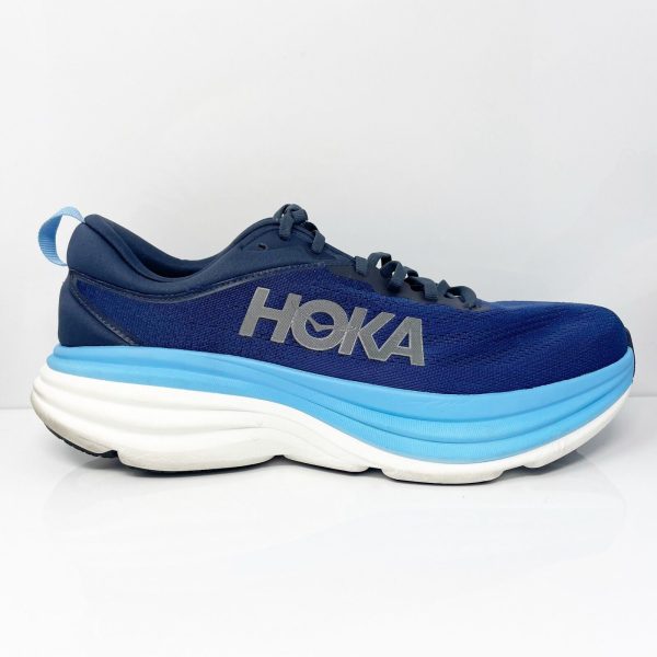 Hoka One One Mens Bondi 8 1123202 OSAA Blue Running Shoes Sneakers Size 13 D Discount