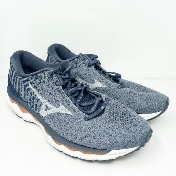 Mizuno Mens Wave Sky Waveknit 3 411106 9ZVB Gray Running Shoes Sneakers Size 9.5 Online now