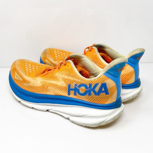 Hoka One One Mens Clifton 9 1127895 VOIM Orange Running Shoes Sneakers Size 13 D Fashion