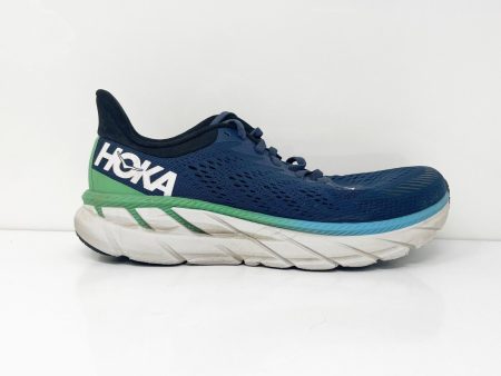 Hoka One One Mens Clifton 7 1110508 MOAN Blue Running Shoes Sneakers Size 8 Online