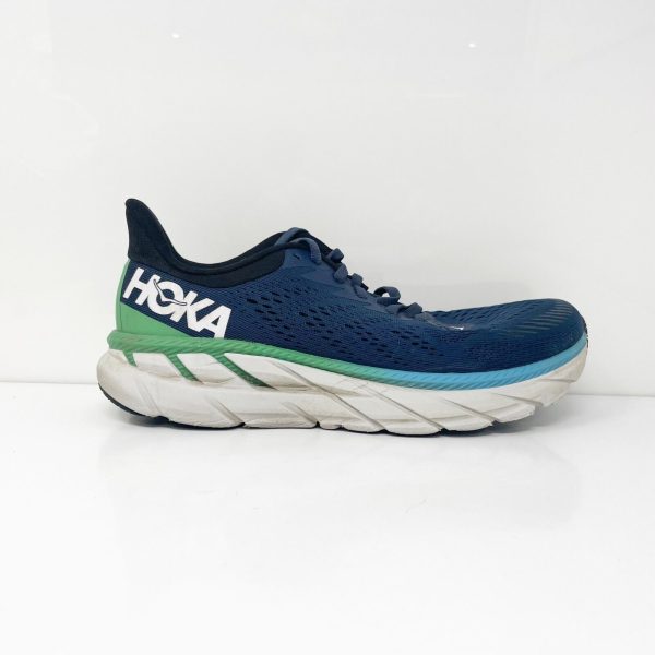 Hoka One One Mens Clifton 7 1110508 MOAN Blue Running Shoes Sneakers Size 8 Online