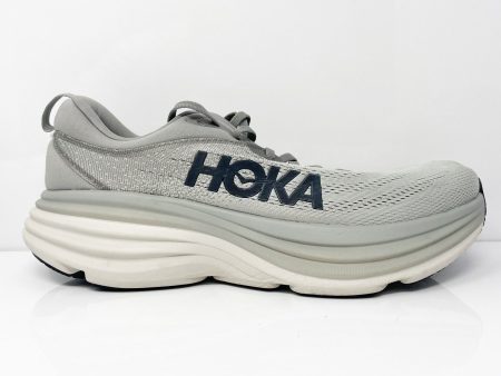 Hoka One One Mens Bondi 8 1123202 SHMS Gray Running Shoes Sneakers Size 10.5 D Online now