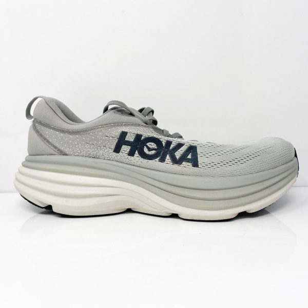 Hoka One One Mens Bondi 8 1123202 SHMS Gray Running Shoes Sneakers Size 10.5 D Online now