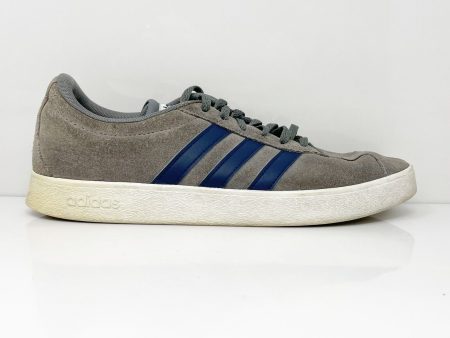 Adidas Mens VL Court 2.0 DA9862 Gray Casual Shoes Sneakers Size 9 For Sale