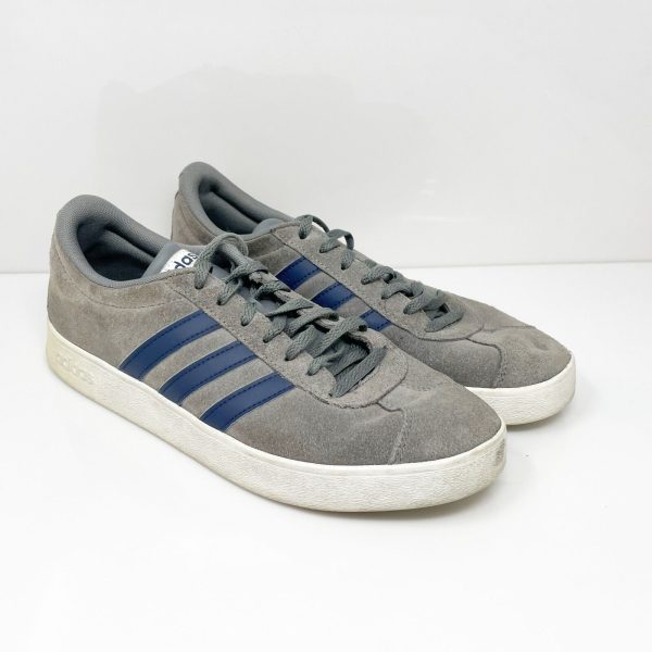 Adidas Mens VL Court 2.0 DA9862 Gray Casual Shoes Sneakers Size 9 For Sale