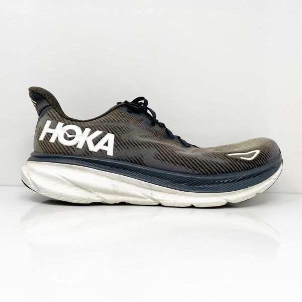 Hoka One One Mens Clifton 9 1127895 BWHT Black Running Shoes Sneakers Sz 11.5 D Online Hot Sale