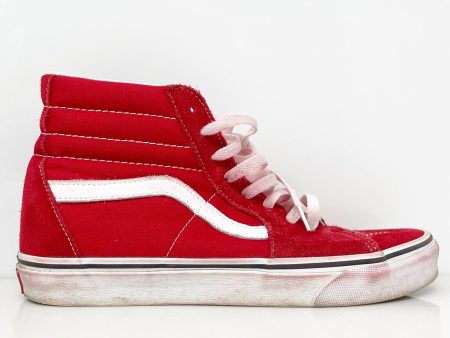 Vans Mens Sk8 Hi 721356 Red Casual Shoes Sneakers Size 10 Online