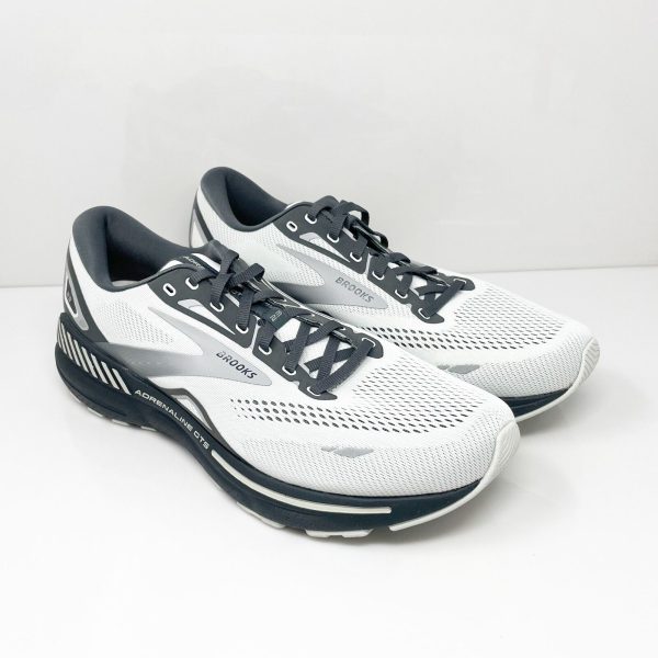 Brooks Mens Adrenaline GTS 23 1103911D065 White Running Shoes Sneakers Sz 12.5 D For Sale