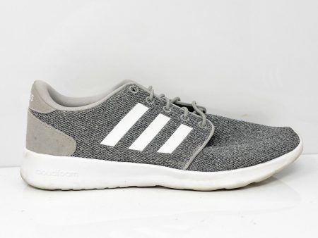 Adidas Womens Cloudfoam QT Racer FX3427 Gray Running Shoes Sneakers Size 10 Online Sale