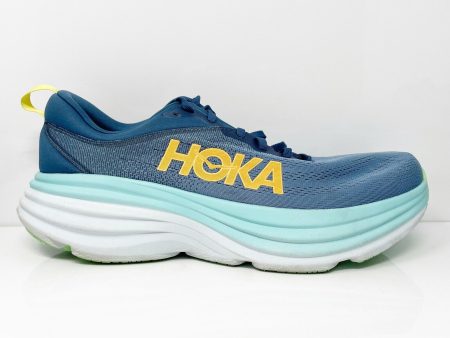 Hoka One One Mens Bondi 8 1123202 RHD Blue Running Shoes Sneakers Size 11.5 D Supply