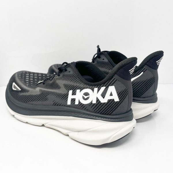 Hoka One One Mens Clifton 9 1132210 BWHT Black Running Shoes Sneakers Sz 11.5 2E Online