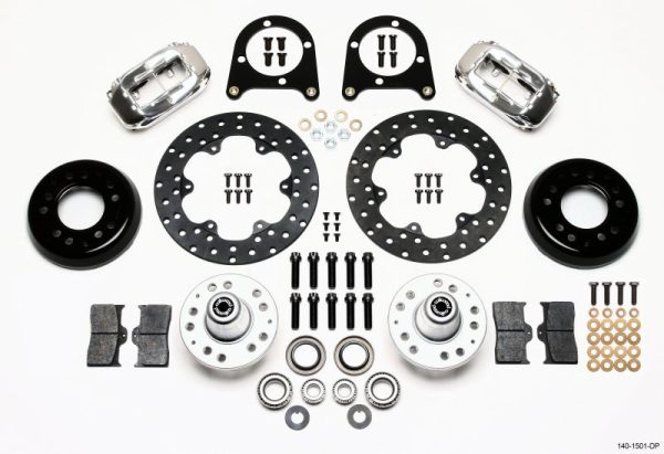 Wilwood Forged Dynalite Front Drag Kit Drilled Polished 37-48 Ford Psgr. Car Spindle Cheap