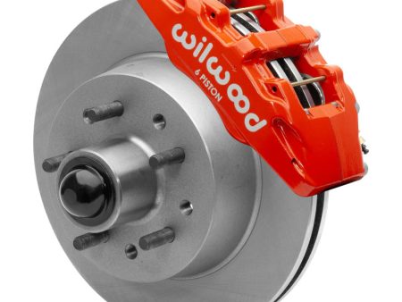 Wilwood Dynapro 6 Front Hub Kit 11.86in 51-59 Chevrolet 1500 1 2 Ton - Red on Sale