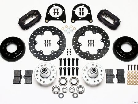 Wilwood Forged Dynalite Front Drag Kit Drilled Rotor 37-48 Ford Psgr. Car Spindle Hot on Sale