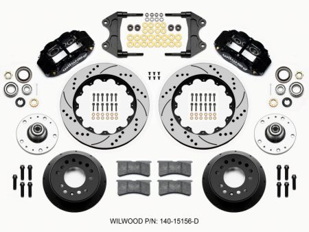 Wilwood Narrow Superlite 6R Front Hub Kit 14.00in Drilled WWE ProSpindle (5x4.75in 5x5.00in Hub) on Sale