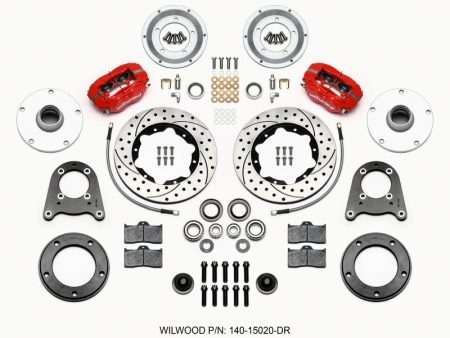 Wilwood Forged Dynalite-M Front Kit 10.75in Drilled Red 1950-1955 MG-TD TF Fashion