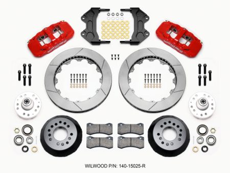 Wilwood AERO6 Front Hub Kit 15.00-Red WWE ProSpindle on Sale